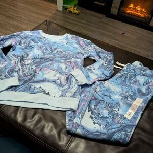 SO Size L (10-12) Galaxy Sweatshirt And Joggers Set NWT